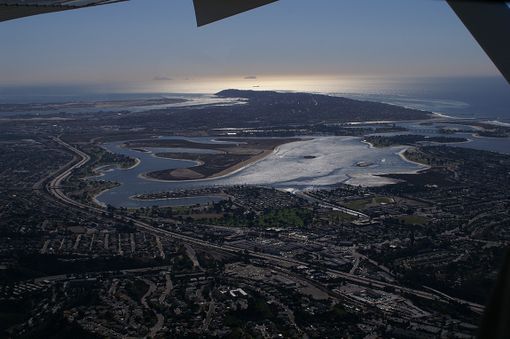 overlooking San Diego from our plane