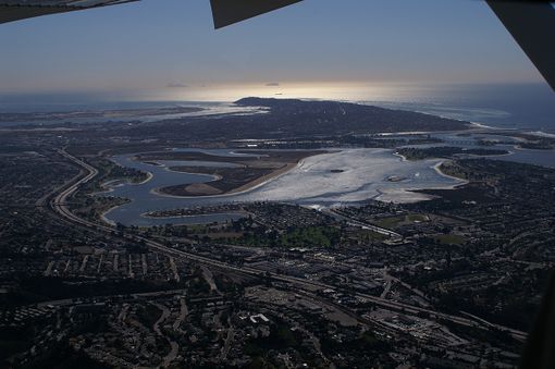 overlooking San Diego from our plane